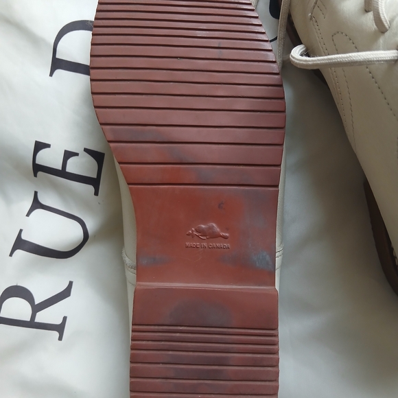 Vintage Roots Canada Men's White Leather OxfordsClassic Style, Timeless Quality - Picture 4 of 6